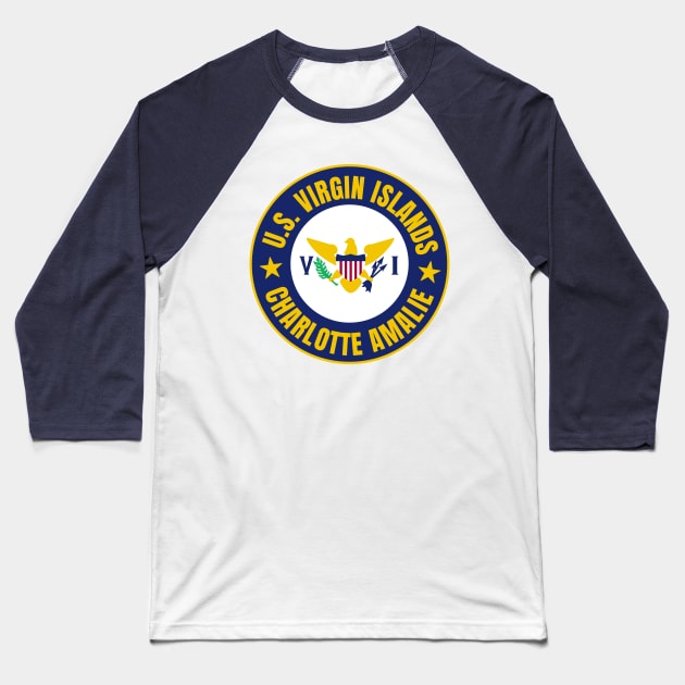 Us Virgin Islands Baseball T-Shirt by footballomatic